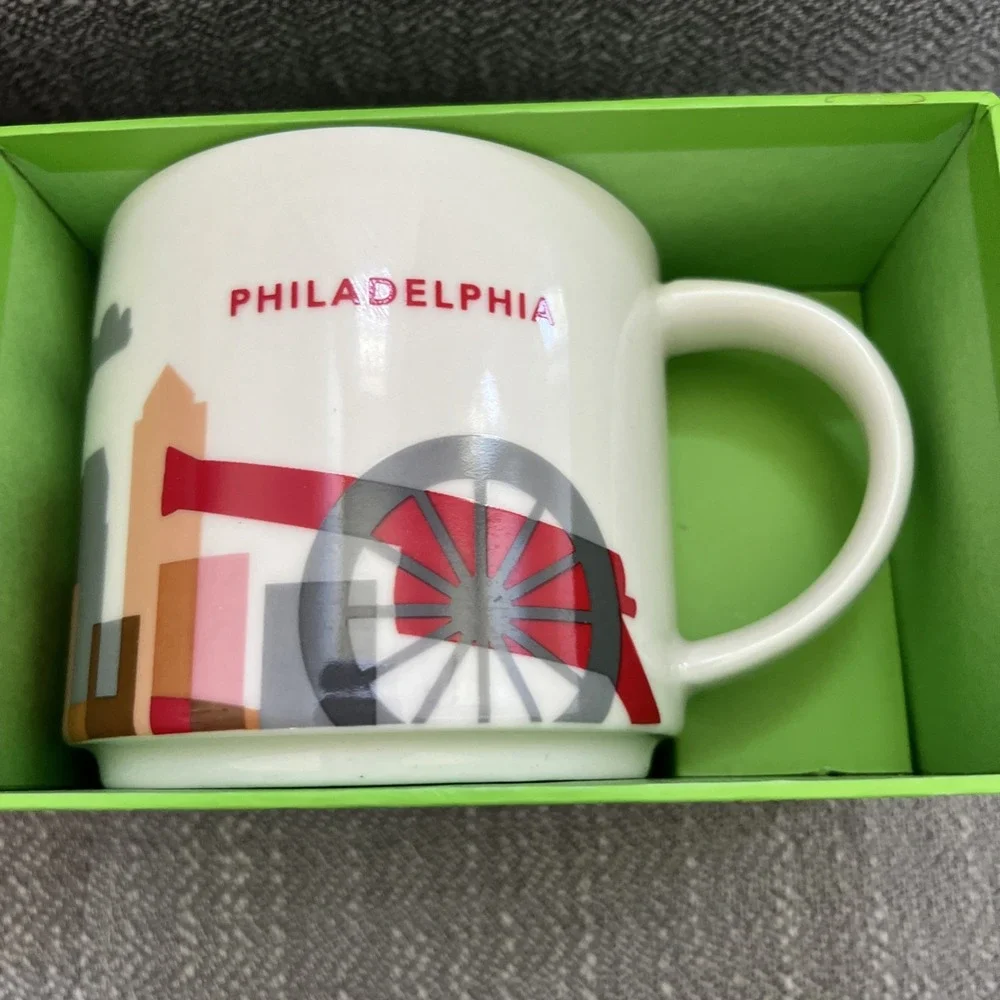 New - Starbucks Philadelphia Mug 2015 You Are Here Collection 14 oz Coffee Cup